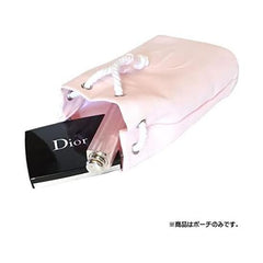 Dior Pouch Mini Trinket Case Logo Cute Makeup Pouch Peach Pink Rose Heart Paris Cotton Makeup Makeup Cosmetics, Pink