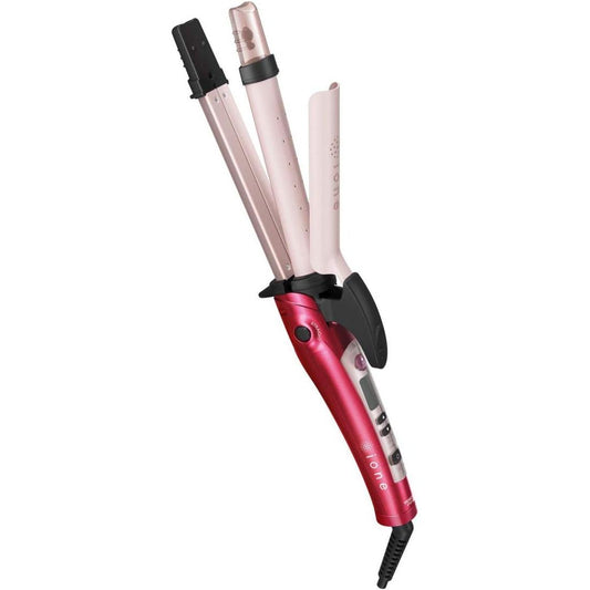 Tescom IPW1826-P Hair Iron, Straight   1.0 inches (26 mm), 2-Way Steam Function, ione Sparkle Pink