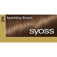 Syoss Oleo Cream, Hair Color, Salon Quality, Dye for White Hair, Bonus Item Included, 2N Sparkling Brown