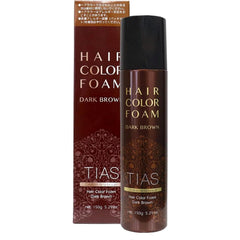 TIAS Hair Dye, Hair Color, Foam, Easy to Dye with Foam, 5.3 oz (150 g), 1 Formula, Quasi-drug, Dark Brown