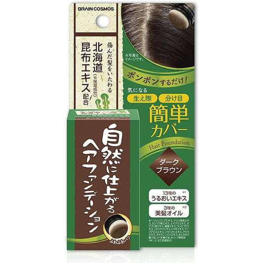 Natural finish hair foundation dark brown