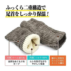 leg warmer Inside Silk Made in Japan Short Length soft wool ankle warm activity air-conditioning measures