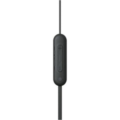 Sony WI-C100 BZ Wireless Earphones, Bluetooth Compatible, 25 Hour Stamina, IPX4 Splashproof, DSEE Included, Black, Small