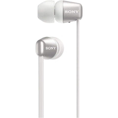 Sony WI-C310 Wireless Earphones, Bluetooth Compatible, Up to 15 Hours of Continuous Playback, Microphone Included, Flat Cable, 2019 Model, White