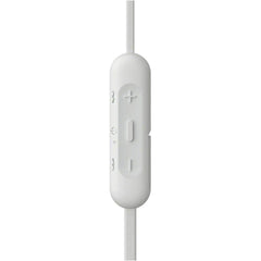 Sony WI-C310 Wireless Earphones, Bluetooth Compatible, Up to 15 Hours of Continuous Playback, Microphone Included, Flat Cable, 2019 Model, White