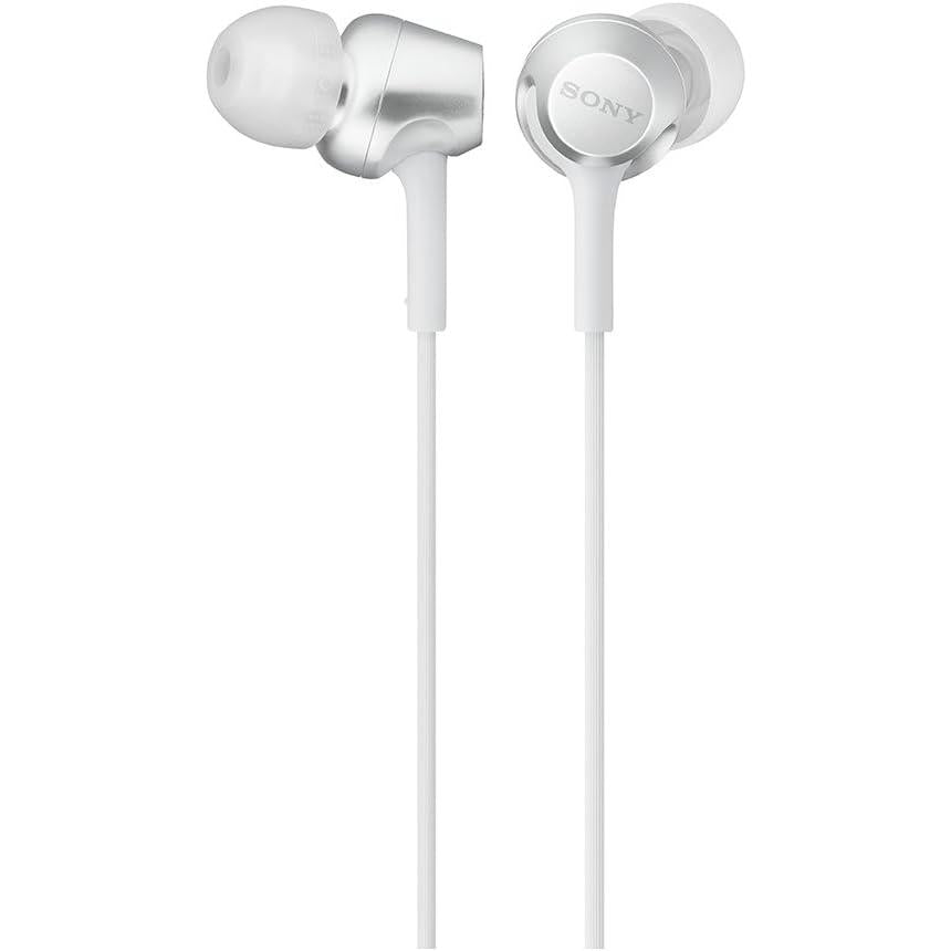 Sony MDR-EX255 Earbuds, In-Ear Type, White, MDR-EX255 W