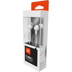 JBL Harman C100SI In-Ear Wired Earphone Microphone Included (C100SI White)