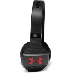 JBL Under Armor Sports Wireless Train - On-Ear Bluetooth Headphones with Mic for Sports IPX4 Sweatproof Compatible with Android and Apple iOS (Black/Red)