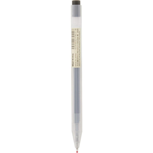 GEL INK BALLPOINT PEN CAPABLE OF DRAWING MUJIRUSHI Ryo Black core diameter 0.5mm knock type 02794118