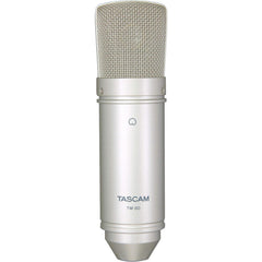 TASCAM TM-80 Condenser Microphone Unidirectional/48V Phantom Power/18mm Large Diaphragm/XLR Microphone Cable, Suspension, and Tabletop Stand Included/Vocal Musical Instrument Distribution