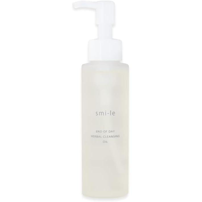 smi-le END OF DAY Herbal Cleansing Oil, 3.4 fl oz (100 ml), Plant Oil, Almond Oil, Natural Herbal Extracts Formulated