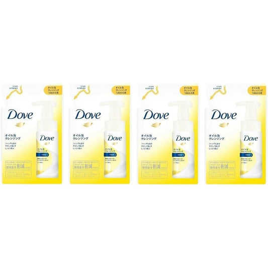 Dove Oil Foam Cleansing Refill, 4.1 fl oz (130 ml) x 4 Packs