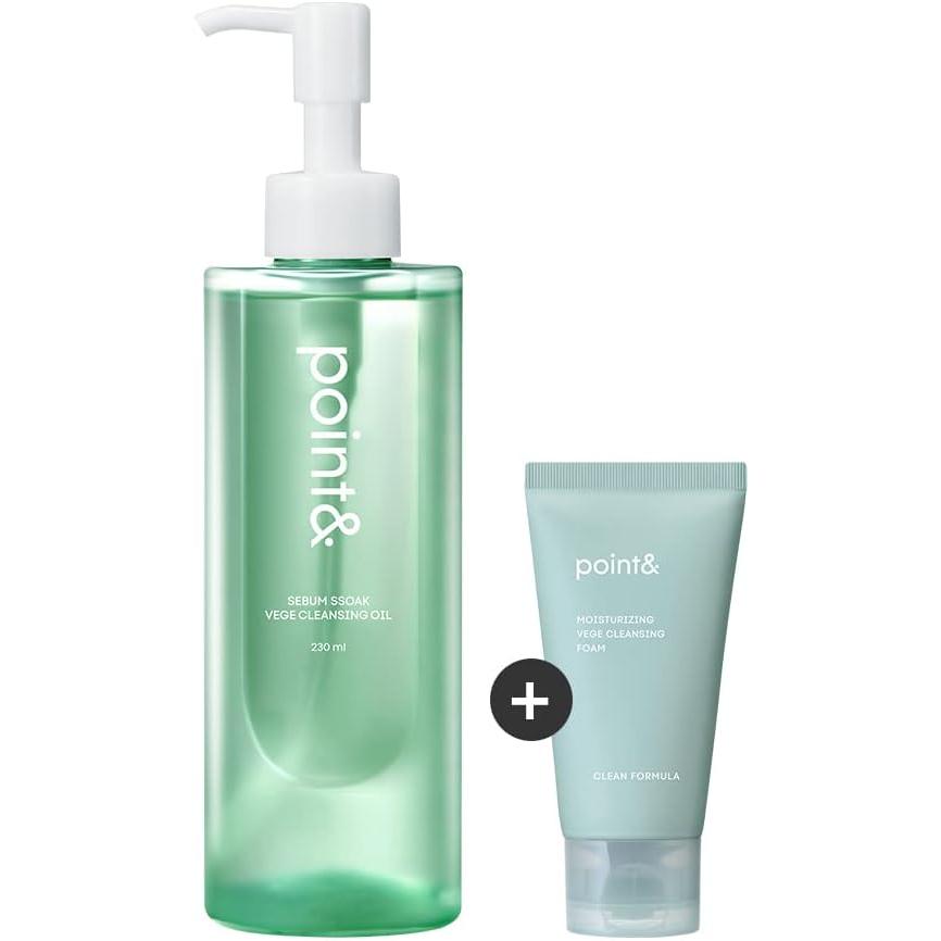 Point   Deep Melting Soak Cleansing Oil + Moisture Veggie Cleansing Foam