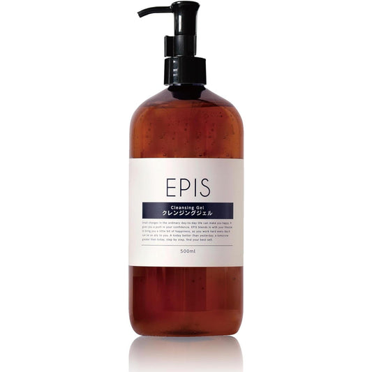 Epis EPIS Cleansing Gel, Organic, 16.9 fl oz (500 ml) (Large Capacity) Makeup Remover, Eyelash Eck, Natural Citrus Scent