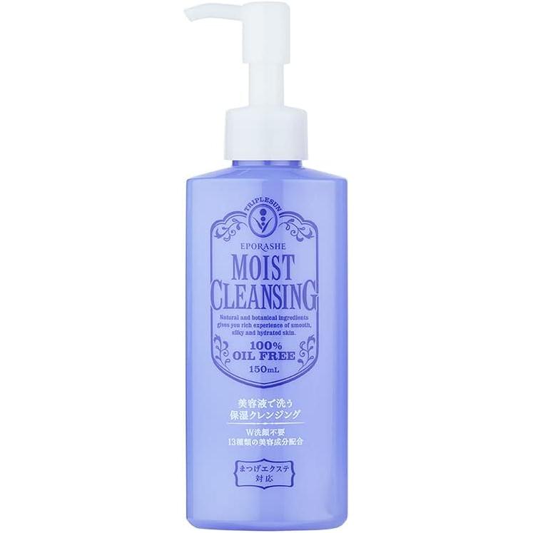 EPORASHE Moist Cleansing, 5.1 fl oz (150 ml), 100% Oil-free, Compatible with Eyelash Extensions