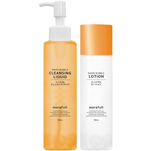 morefull Nano Bubble Lotion Cleansing Set, Additive-free, Moisturizing, Penetrating, Pores, Dullness