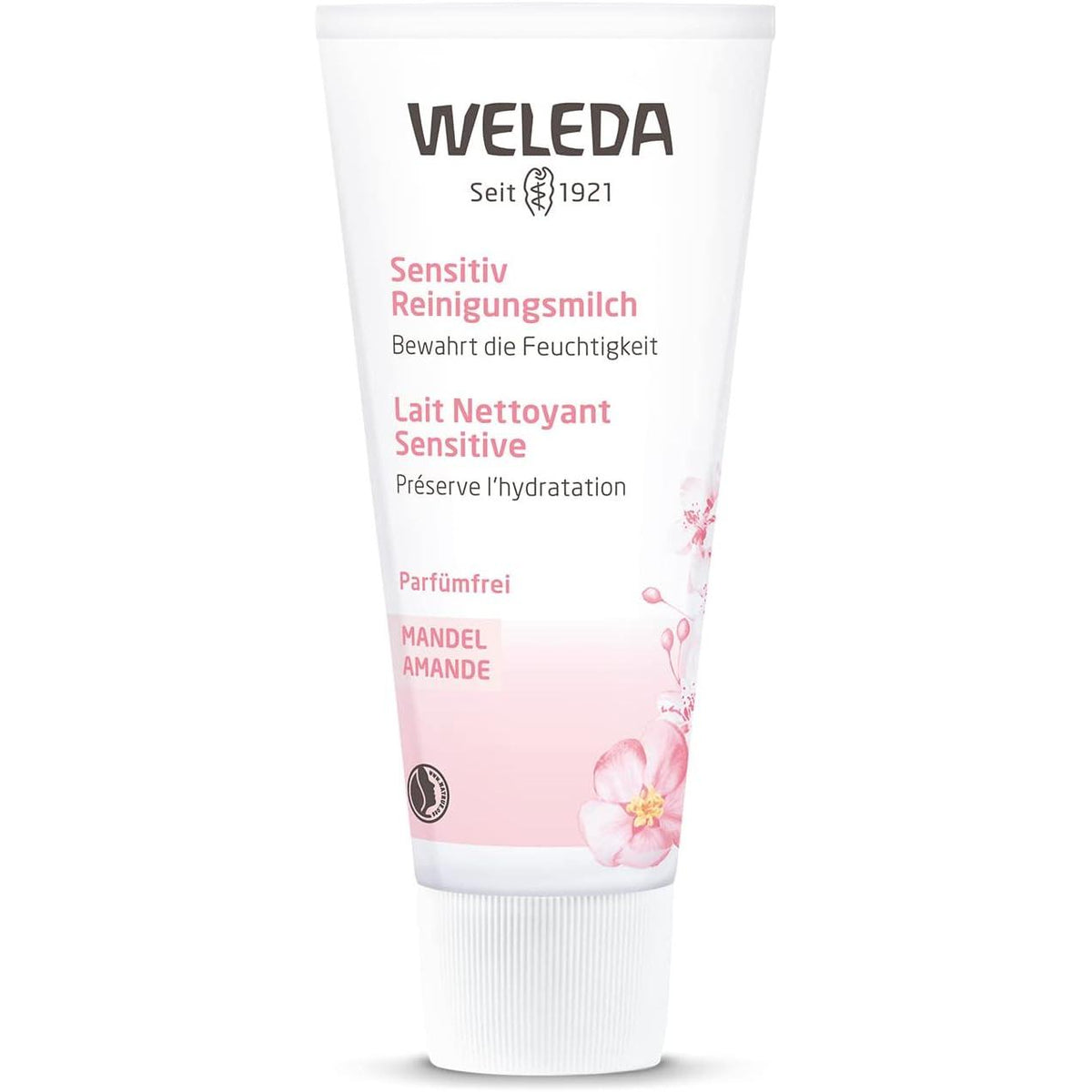 WELEDA Almond Cleansing Milk 75mL Milk Facial Cleanser/For Dry Sensitive Skin Unscented Single 75ml (x 1)