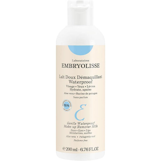 Embryolisse Gentle Cleansing Milk, 7.8 fl oz (200 ml), Waterproof Makeup Remover, Milk Cleansing