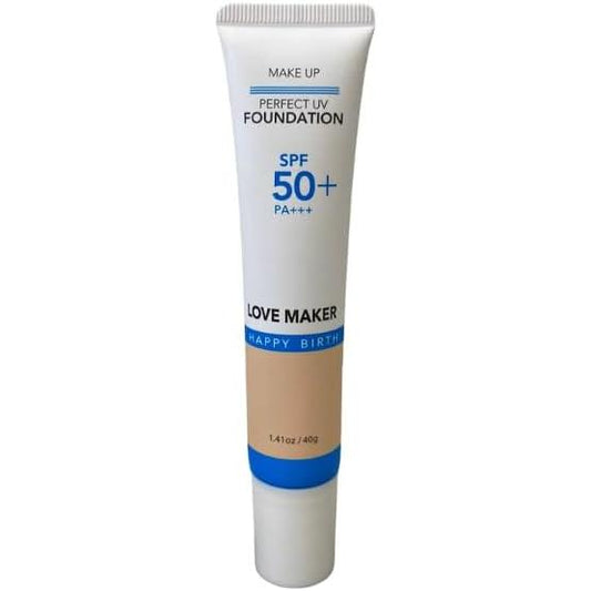 LOVE MAKER UV Foundation 1.4 oz (40 g) SPF 50+/PA++ Glossy Skin Moisturizing Ingredients (Aloe, Hyaluronic Acid, Collagen)