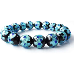 Luminous Firefly Glass Bracelet, 0.5 inches (12 mm), Mint Blue, Dragonfly Ball, Okinawa, Souvenir