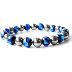 Terahertz Ore x Firefly Glass Bracelet, Blue, 0.3 inches (8 mm), 24 Tablets, Power Stone, Stone