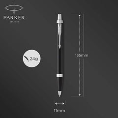 PARKER PARKER Ballpoint pen IM matte black CT medium oily SET WITH REPLACEMENT CORE AND MESSAGE CARD authorized imports 2143442Z RS