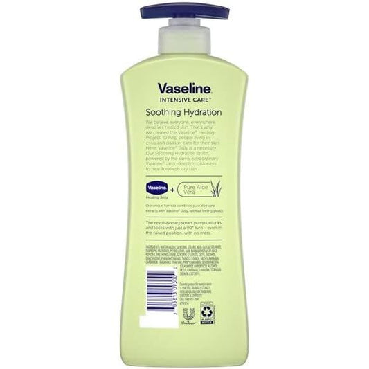 Vaseline Intensive Care Lotion 20.3oz Aloe Soothing Pump (Dry) (600ml) (2 Pack)