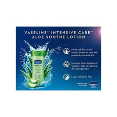 Vaseline Intensive Care Lotion 20.3oz Aloe Soothing Pump (Dry) (600ml) (2 Pack)