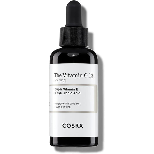 COSRX Vitamin C 13 Serum, 0.7 fl oz (20 ml), Vitamin C, Vitamin E, Hyaluronic Acid, Hydration, Pure Vitamin C, Genuine Vitamin C, Sensitive Skin, Tested for Human Body, Cosmetics, Cosmetics, Essence,