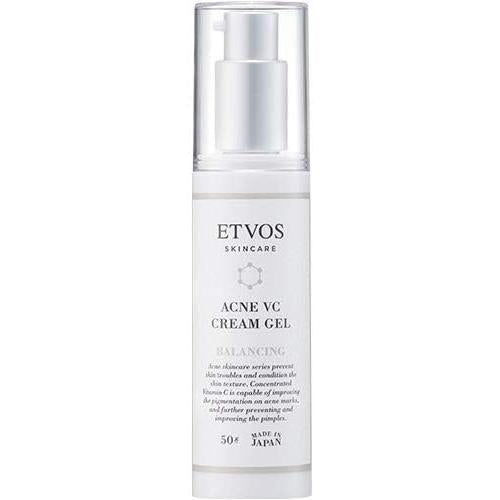 ETVOS quasi-drugs BEAUTY SOLUTION FOR ACNE Medicinal Acne VC Cream Gel I 50g Skin Care Sensitive Skin ADULT ACNE VITAMIN C DERIVATIVE VC-IP WHITENING HUMAN TYPE CERAMIDE