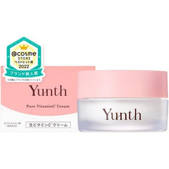 Yunth Raw Vitamin C Cream, 1.1 oz (30 g), Beauty Cream, Next Generation Ingredients Derived from Aperida, Pores, Paraben Free, Alcohol-free, Fragrance-free, TECA Skin Care, Yuka Chiba