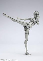 S.H. Figuarts Body-chan - Kentaro Yabuki - Wire Frame (Gray Color Ver.), Approx. 5.3 inches (135mm), PVC   ABS Action Figure