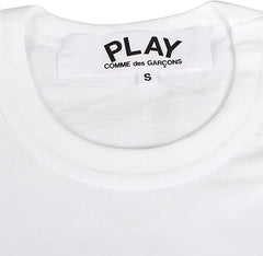 Play Comme de Garson T107 Women's T-Shirt, Short Sleeve, Red Heart, Logo, Play COMME des GARCONS RED HEART PLAY T-SHIRT