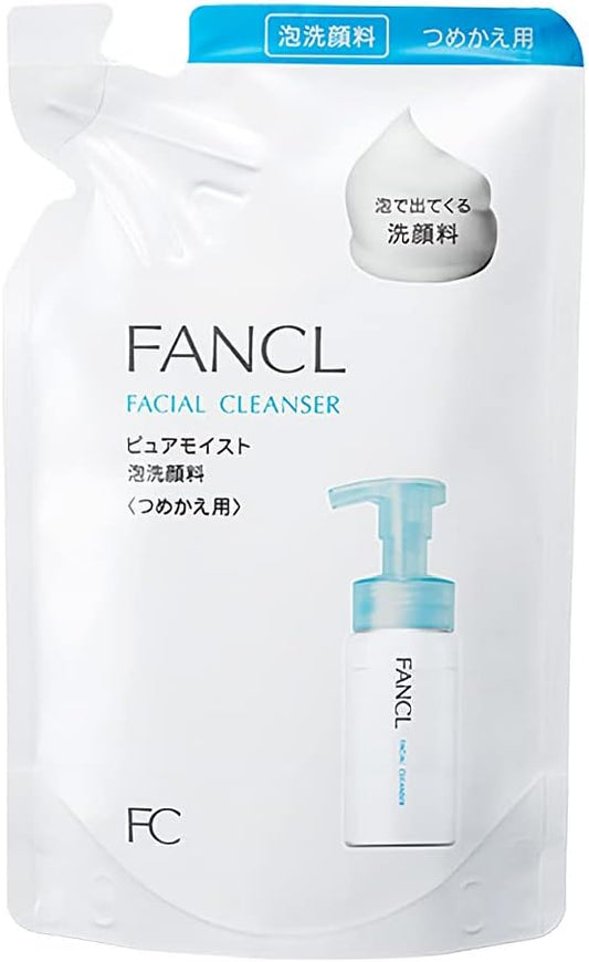 FANCL New Pure Moist Foaming Facial Cleanser Refill 130mL x 1 Bag (Approx. 50 Times) Face Wash