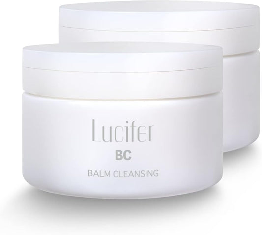 Lucifer Cleansing Balm, Makeup Remover, Pore Care, All-in-One, Made in Japan, 3.2 oz (90 g), Set of 2 Rihaku