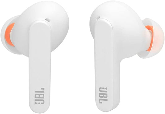 JBL LIVE PRO+ TWS Fully Wireless Earbuds, Hybrid Noise Cancelling, IPX4, Bluetooth Compatible, Wireless Charging (White)