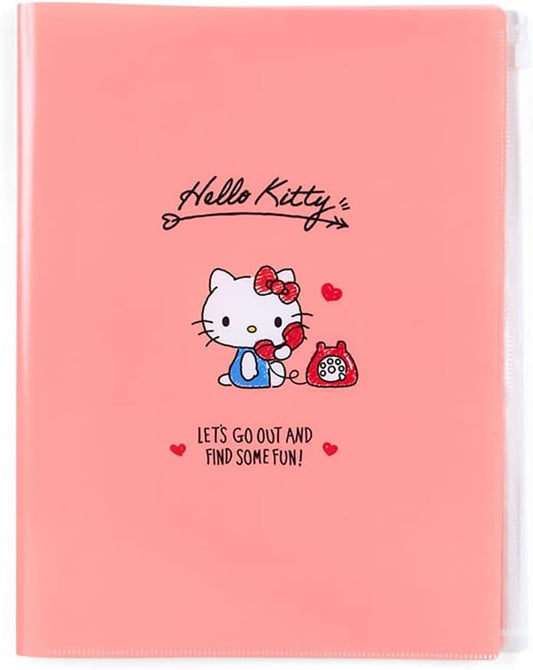 Sanrio 549614 Hello Kitty Zippered 6-Pocket Clear File