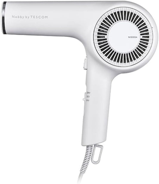 Tescom NIB300A-W Hair Dryer, Professional Protected Ion, Lightweight, Easy Plug, Nobby by TESCOM, White Ash