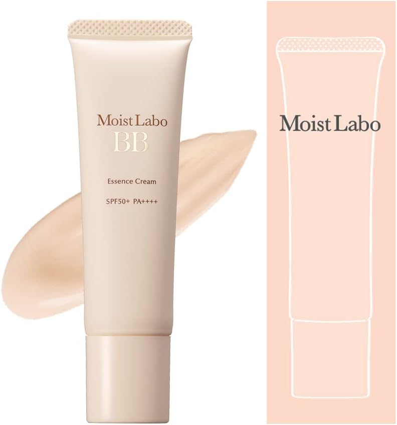 (Amazon.co.jp Exclusive) Moist Lab BB Essence Cream (Natural Beige), 1.1 oz (30 g), SPF50 PA++++ (High Moisturizing/Pore Cover), Made in Japan