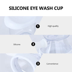 Lurrose Silicone Eye Wash Cups Eye Flash Cleaning Cups for Refresh and Clean Fatigue Eyes 2 Pcs (Random Color)