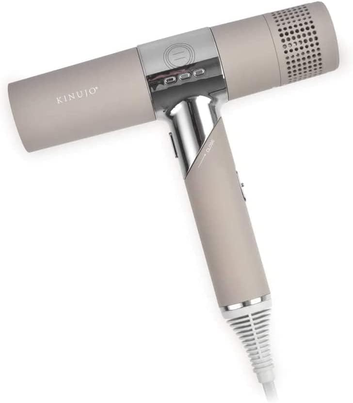 KINUJO Kinujo Hair Dryer, Silk Woman, Large Airflow, Quick Dryer, Negative Ions, Ultra! Far Infrared, Shiny Hair, Terahertz Wave, 3 Stage Temperature Control, Genuine Manufacturer Model, Double Nozzle, Guide Book Included (Mocha)