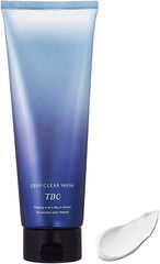 TBC Deep Clear Wash, 7.8 oz (220 g), Mineral Clay Facial Cleanser, Deep Cleansing, 15 Second Pack + Foam Face Wash, Carefully Selected Moisturizing Ingredients Formulated