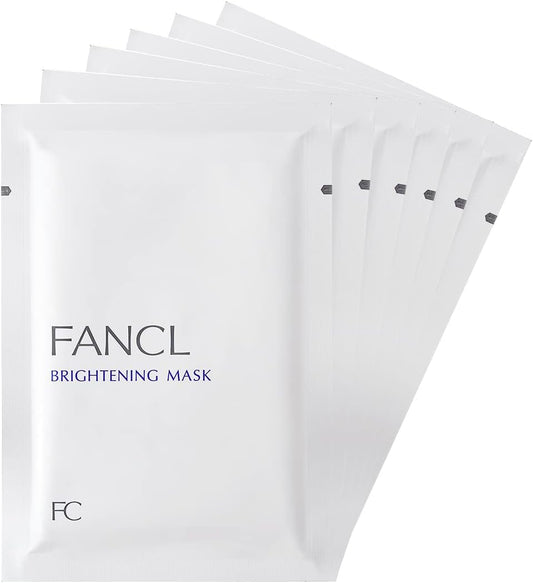 FANCL (New) Brightening Mask, 6.4 fl oz (21 ml) x 6, Quasi Drug, Face Mask, Additive-Free (Whitening, Rough Skin) Prevents Blemishes, Vitamin C