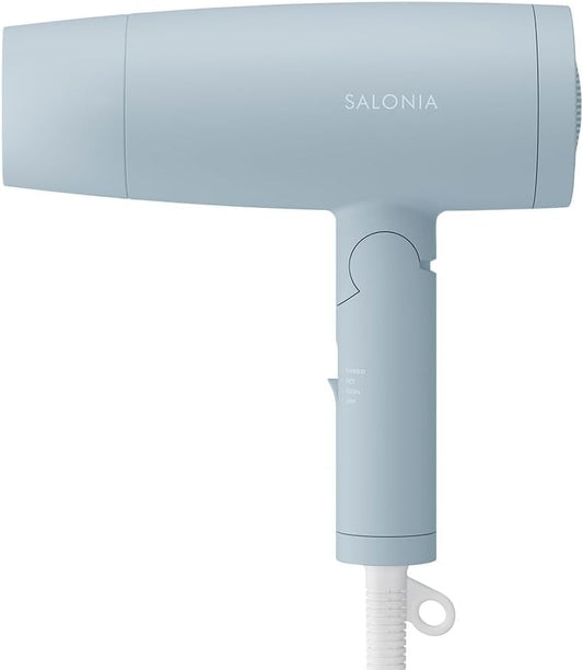 SALONIA SL-013SB SALONIA 2023 Autumn/Winter Limited, Speedy Ion Dryer, Symphony Blue, Hair Dryer, Large Airflow, Quick Drying, Lightweight, Negative Ion, Foldable, 3 Levels of Cold and Temperature Adjustment