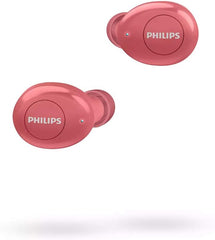 Philips TAT2205 Fully Wireless Earphones, Bluetooth 5.1, Charging Case Included, Built-in Microphone, IPX4 Waterproof, Fast Charging (Red)