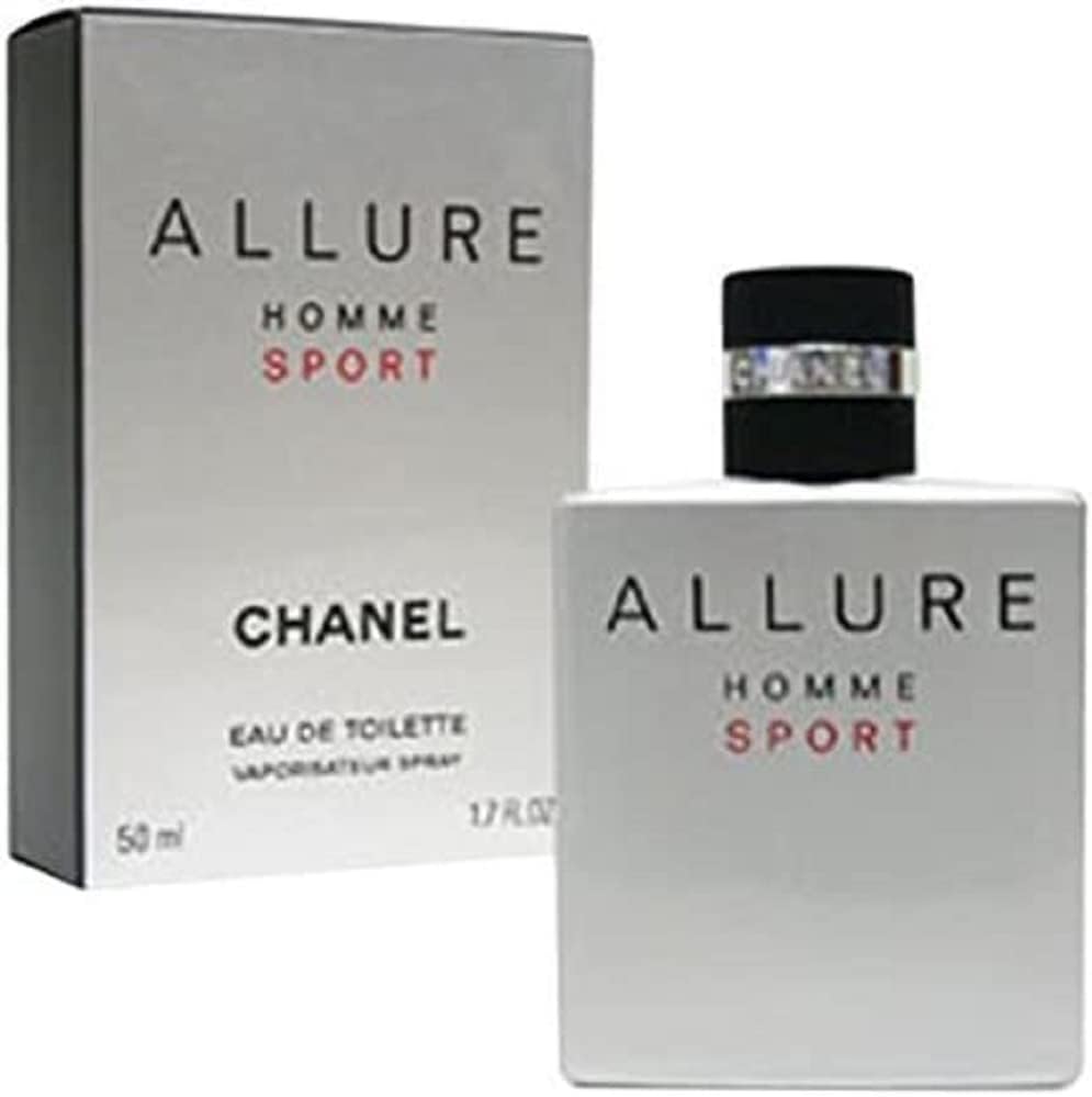 Chanel Allure Homme Sports EDT Spray 1.7 fl oz (50 ml) Gift Present Ribbon Wrapped with Shopper