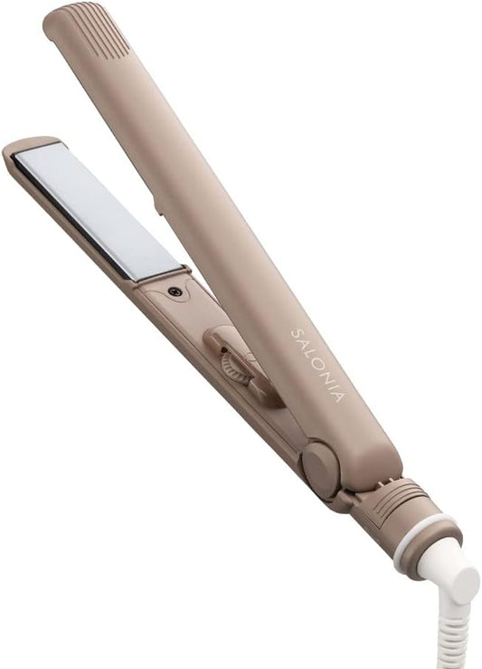 SALONIA Saronia | Hair Straightener Beige 24mm Iron Home Appliances Beauty Beauty Home Appliances Hair Care MAX230℃ Professional Specifications SL-004SBE