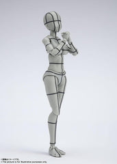 S.H. Figuarts Body-chan - Kentaro Yabuki - Wire Frame (Gray Color Ver.), Approx. 5.3 inches (135mm), PVC   ABS Action Figure