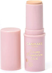 Canmake Creamy Foundation Stick 03, Berry Light Beige, 0.3 oz (9.5 g)