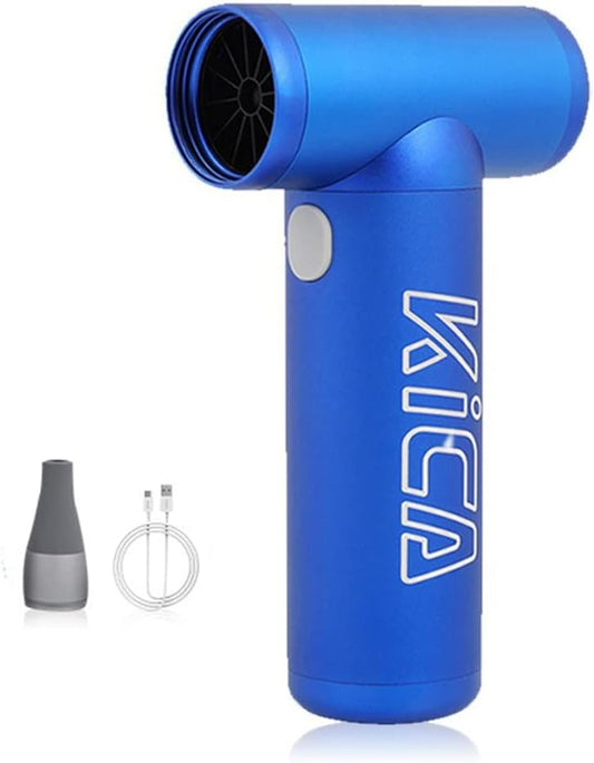 Turbine Engine Fan Portable Rechargeable Wireless Blow Dryer USB Rechargeable Hair Dryer 4 Speed Adjustment Wireless Hair Dryer for Home and Travel Hair Care Dryer (Blue)